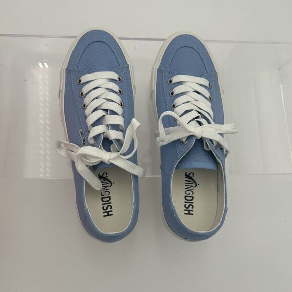 SwingDish SPIKELESS HEAT BLUE CANVAS TRAVELER SHOE - Size 9 New In Box - Picture 11 of 16